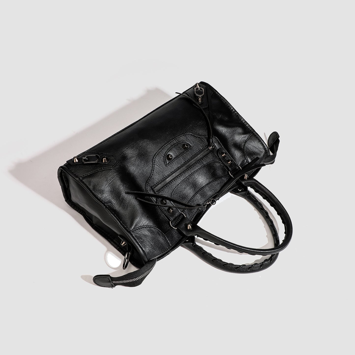 Niche-designed French-style Studded Biker Bag
