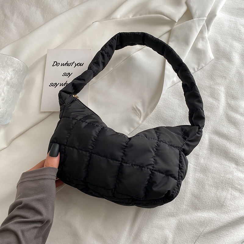 Bolso de hombro moderno, famoso en internet, con pliegues, en forma de nube, para mujer