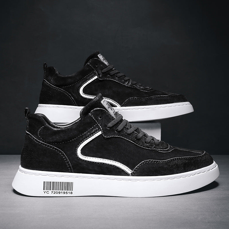Zapatos bajos de algodón, Zapatillas deportivas, Zapatos casuales de cuero británicos versátiles para hombres
