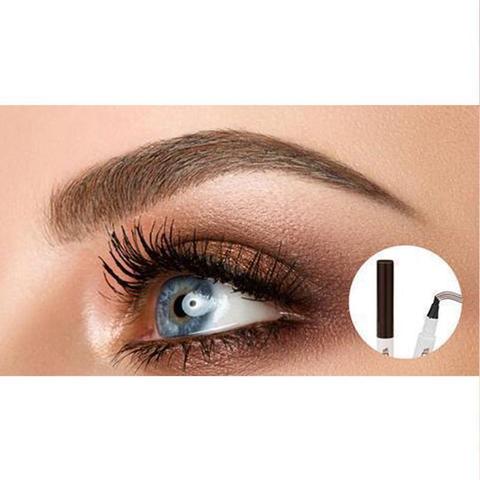 Lápiz de cejas natural a prueba de agua, tinta para cejas de cuatro puntas, lápiz de tatuaje de cejas con punta de horquilla