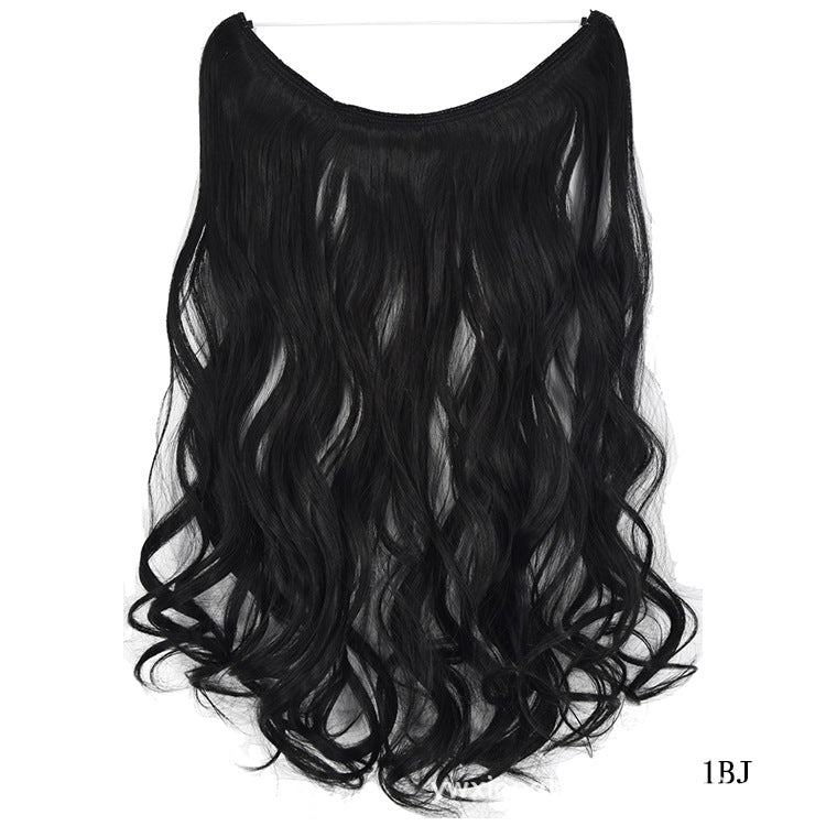 Extensiones de Pelo Invisibles de 22 Pulgadas con Hilo, Sin Clips, Secretas, Línea de Pescado, Lisas Sedosas Sintéticas