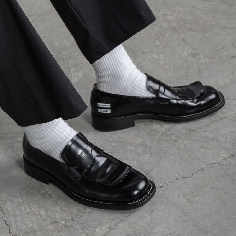 Zapatos de piel lisos versátiles sencillos para hombre