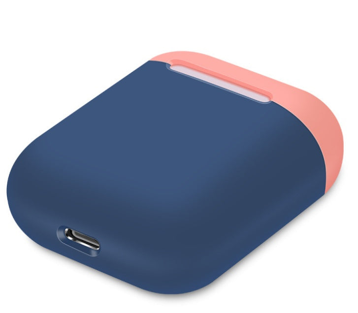 Compatible con Apple, funda protectora adecuada para la carcasa de protección de la caja de carga de auriculares inalámbricos Bluetooth, funda de silicona antiporatable
