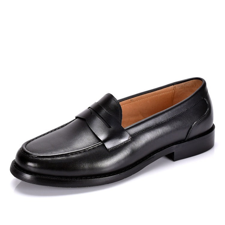 Mocasines para hombre estilo británico vintage sin cordones de corte bajo
