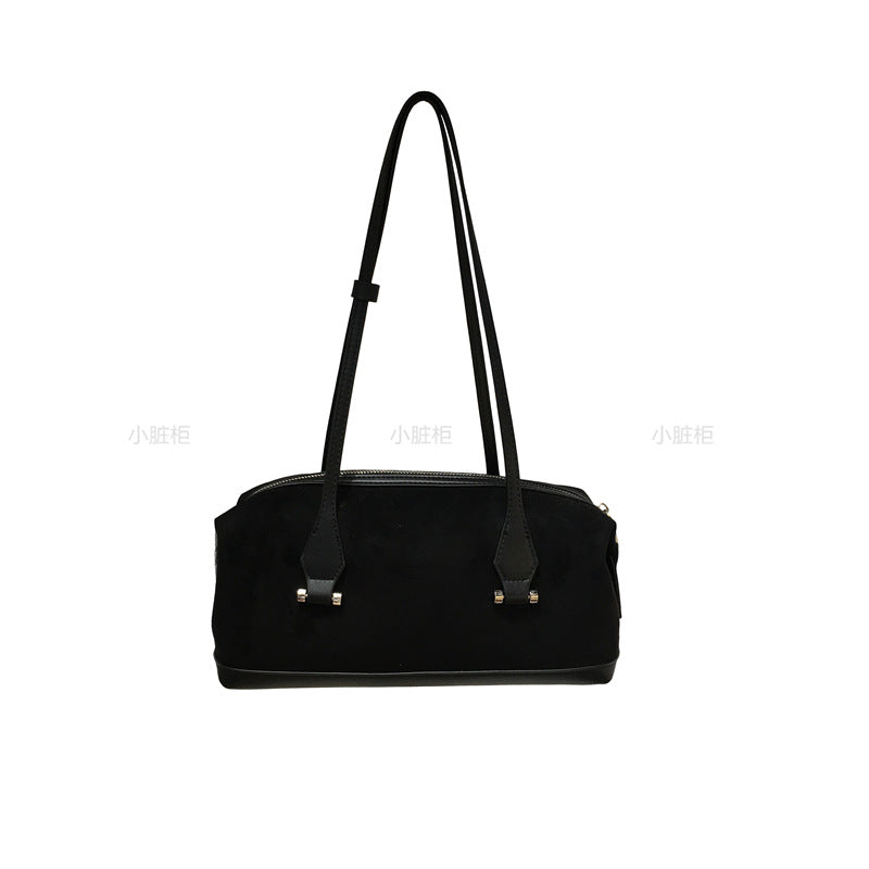 Bolso Boston de mano de ante retro para bolos