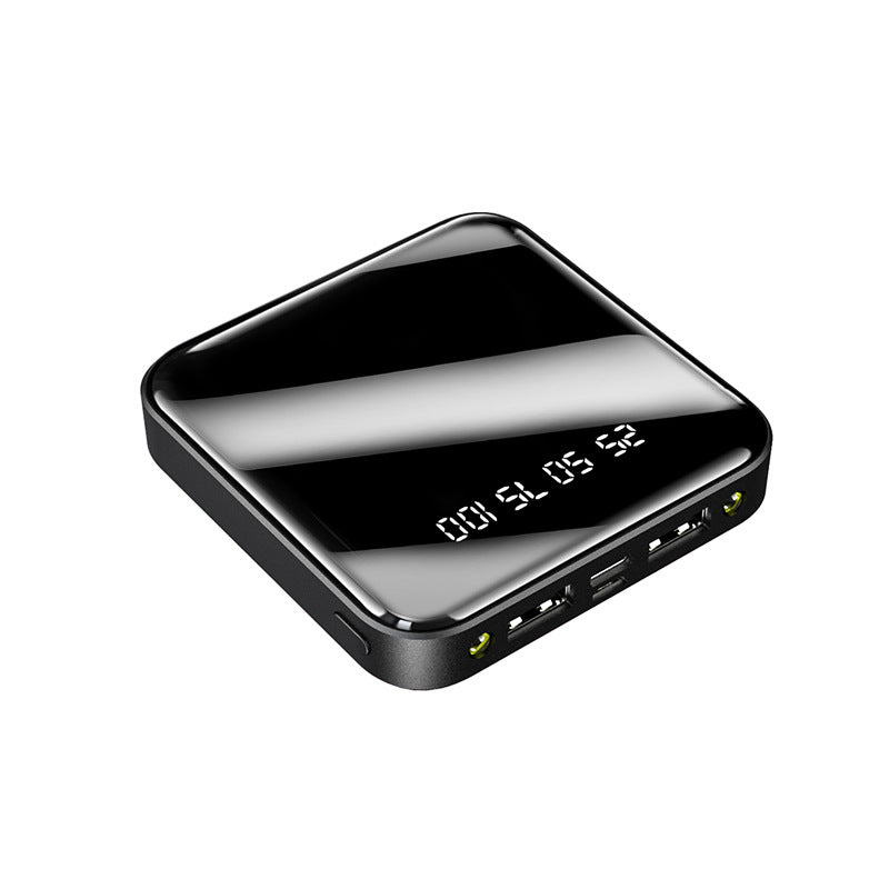 Mini Power Bank 20000 mAh Batería Externa Portátil con Espejo y Pantalla Digital