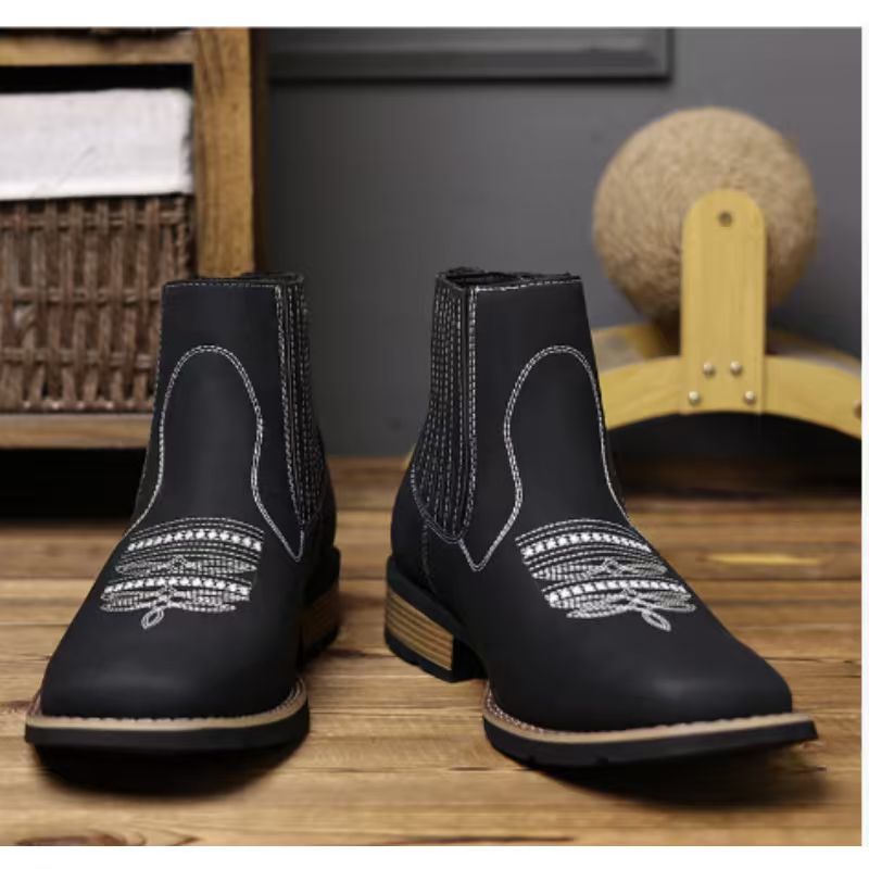 Botas Martin para hombre con diseño bordado hasta el tobillo