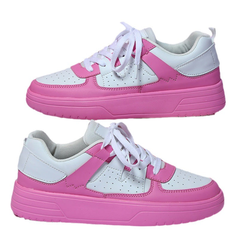 Zapatillas de tabla cómodas de suela blanda para pareja de plataforma de moda europea y americana, con cordones