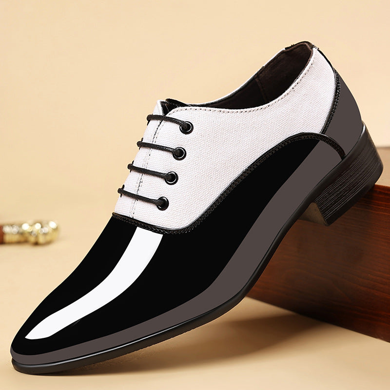 Zapatos de Suela Blanda con Superficie Brillante para Hombre