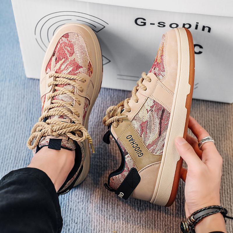 Zapatillas de hombre de otoño y verano con diseño de nicho, deportivas, informales, versátiles, para estudiantes, nuevas zapatillas deportivas con pintura al óleo