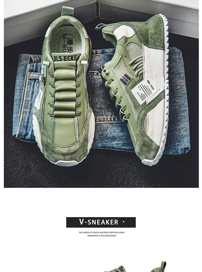 Zapatillas informales de hombre, nuevas, de primavera, que combinan con todo, de suela gruesa, con aumento de altura y antideslizantes.