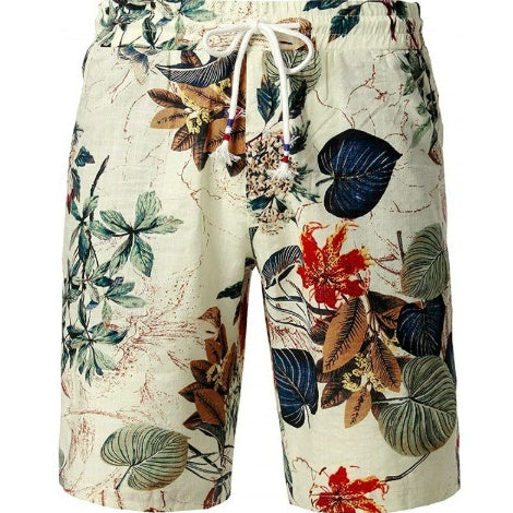 Mens 3D Digital Floral Casual Shorts