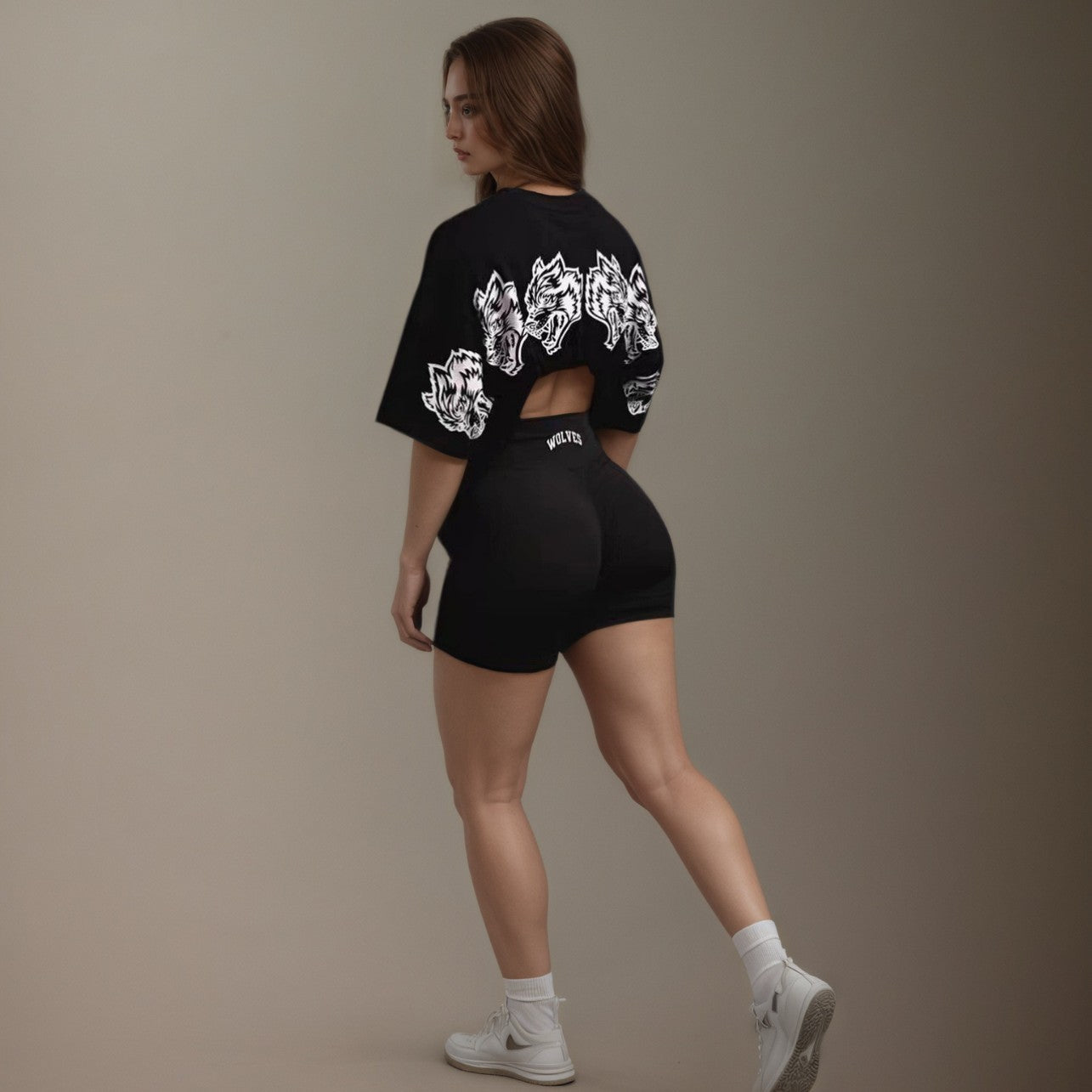 Loose-fit Fitness T-shirt Yoga Top With A Printed Design