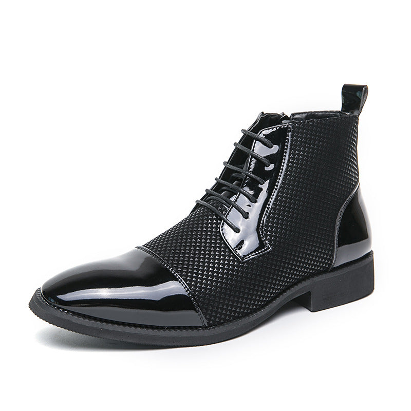 Nueva Moda Botines de Cuero Zapatos Formales de Negocios para Hombres