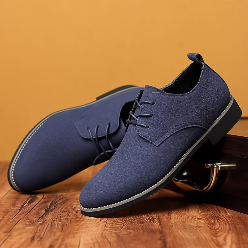 Zapatos de cuero de gamuza informales de tallas grandes para hombre