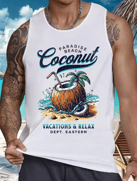 Men's Digital-Print Sleeveless Tank Top