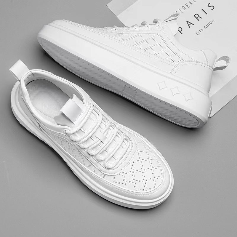 Zapatos Casuales de Plataforma Huecos y Transpirables Estilo Británico con Suela Gruesa