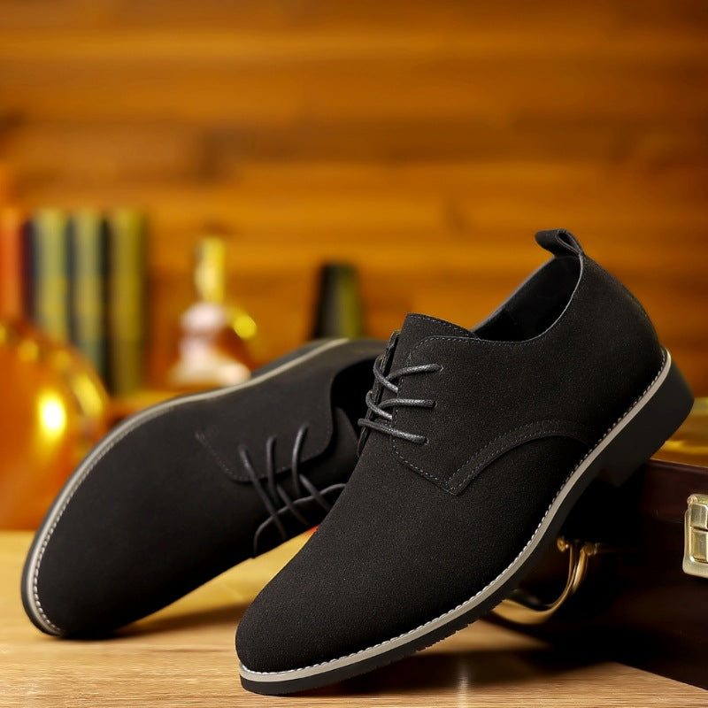 Zapatos de cuero de gamuza informales de tallas grandes para hombre