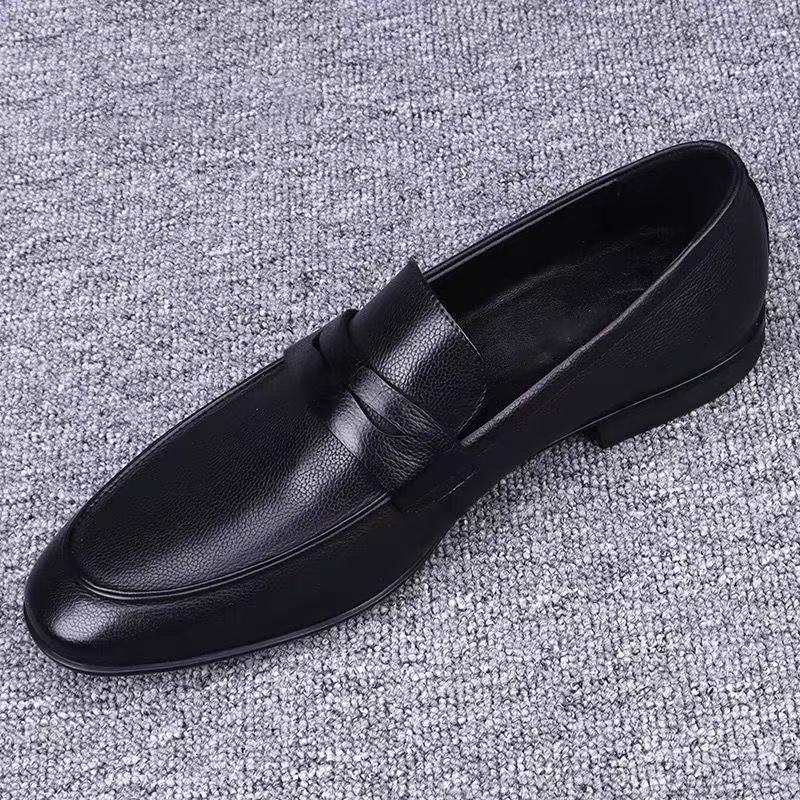 Zapatos Casuales De Cuero Transpirables Para Hombre Con Suelas Blandas