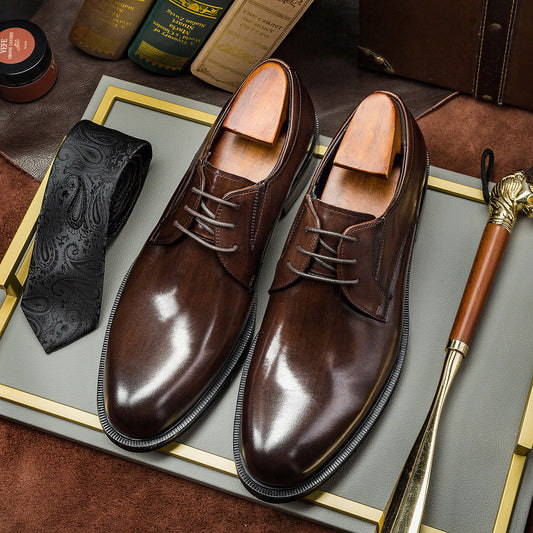Nuevos zapatos de cuero de negocios para hombre estilo coreano