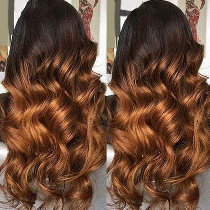 Pelucas Ombré de Cabello Humano Remy Frontal de Encaje Colorido