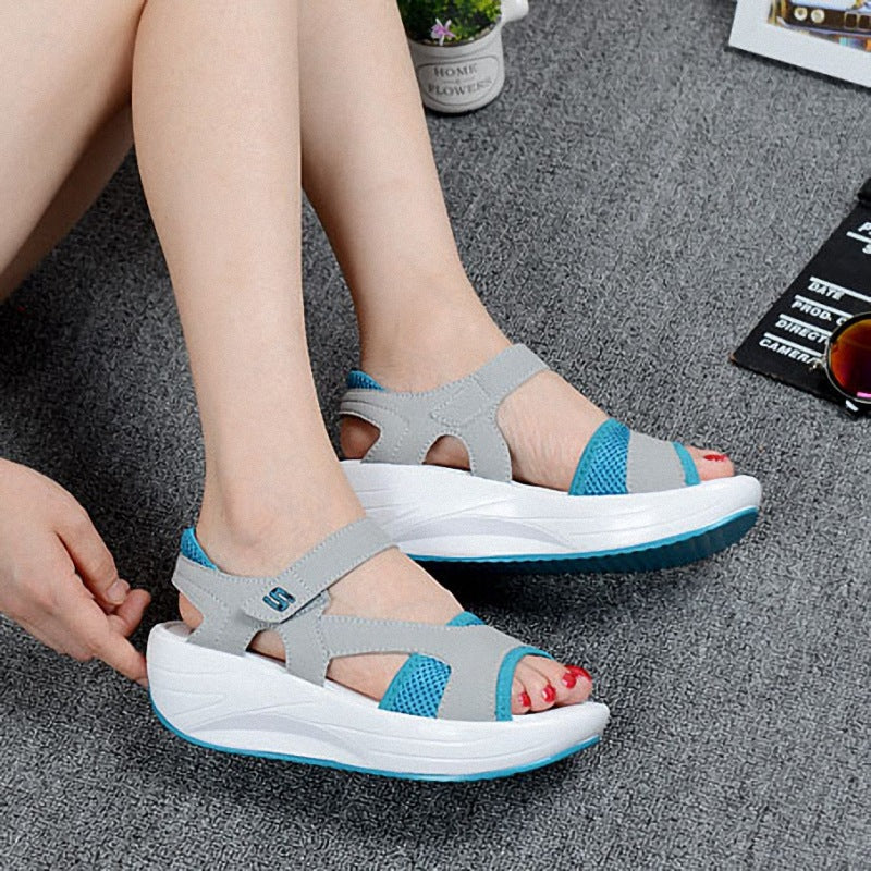 Fish mouth breathable sandals