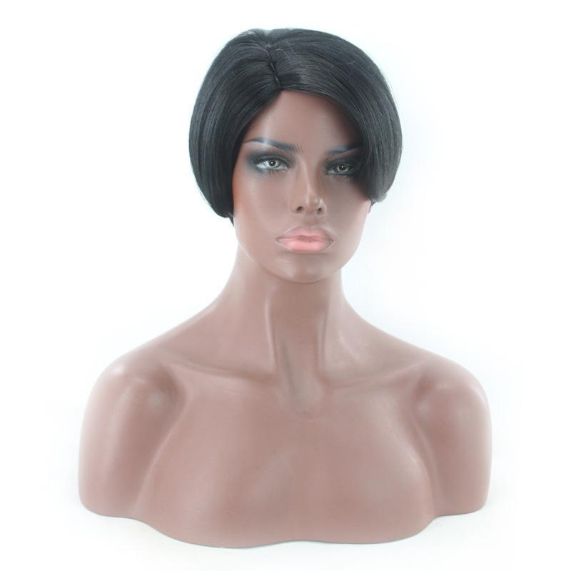 Peluca Bob Corta Pelucas Frontales de Encaje para Mujeres Negras Cabello Humano