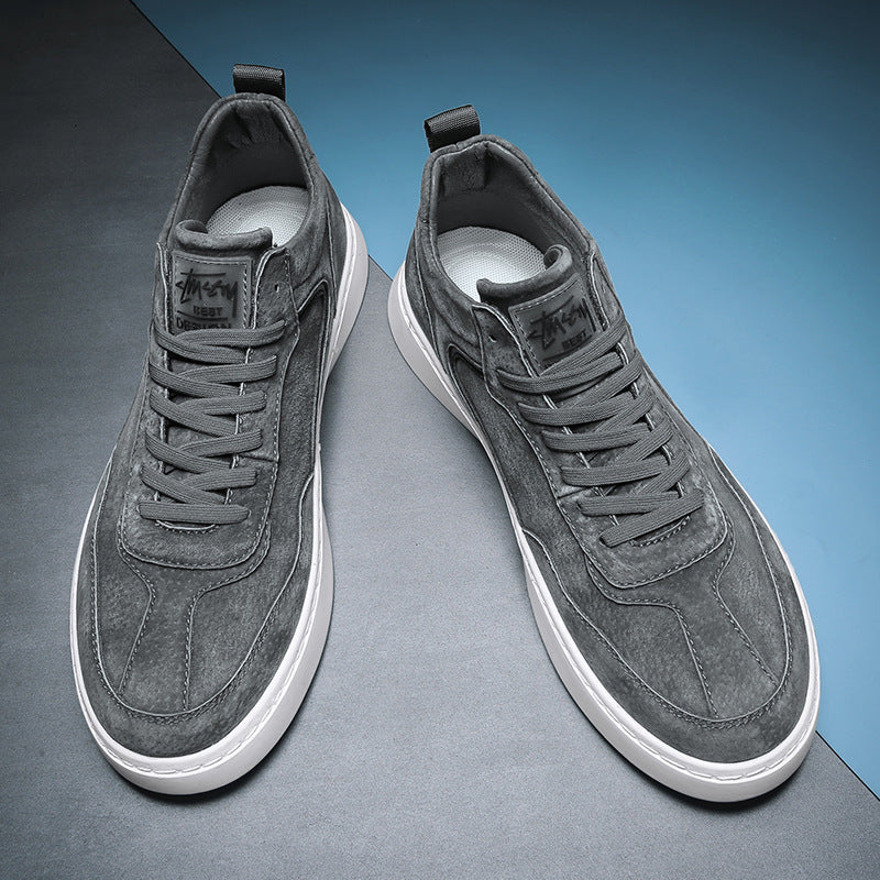 Zapatos bajos de algodón, Zapatillas deportivas, Zapatos casuales de cuero británicos versátiles para hombres