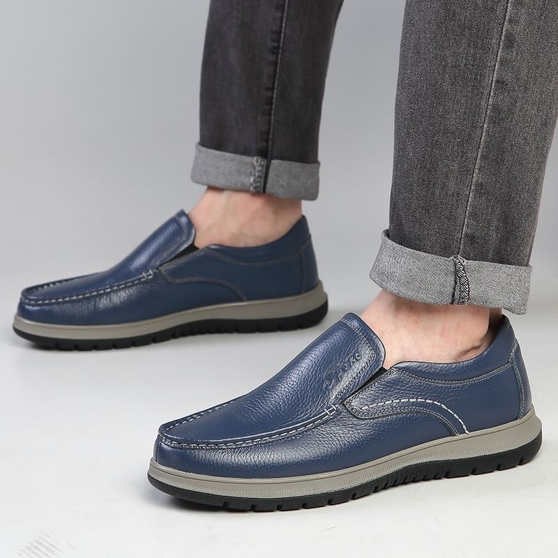 Zapatos casuales de cuero impermeables ligeros para hombre