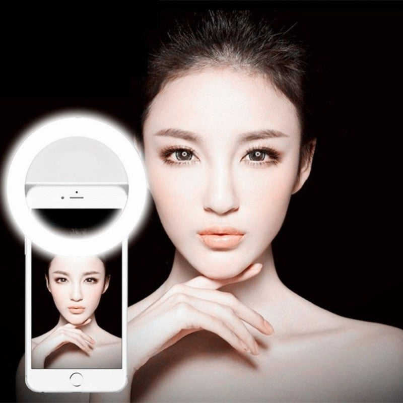 Anillo de luz LED para móvil Litwod con clip para objetivo y bombillas
