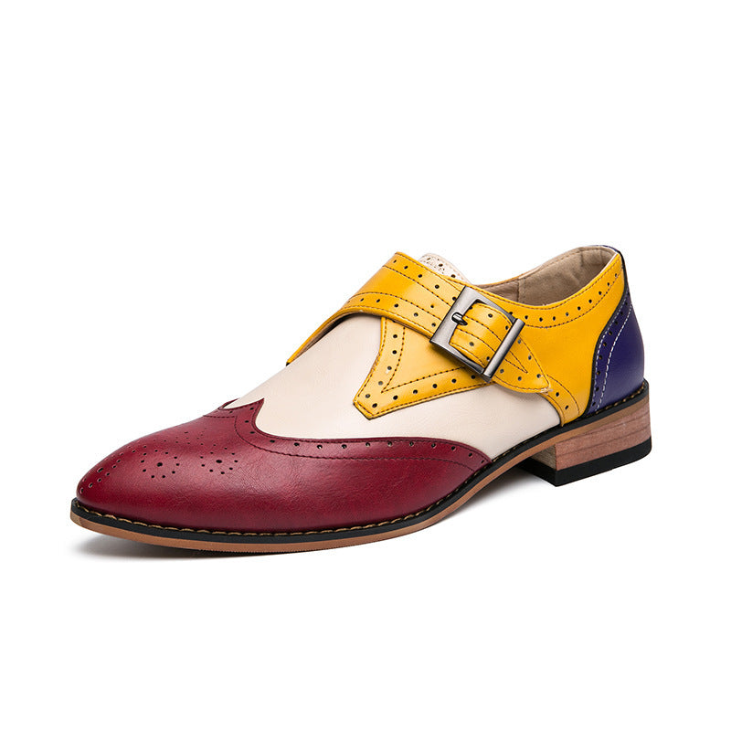 Zapatos de cuero color block para hombre: tendencia de moda