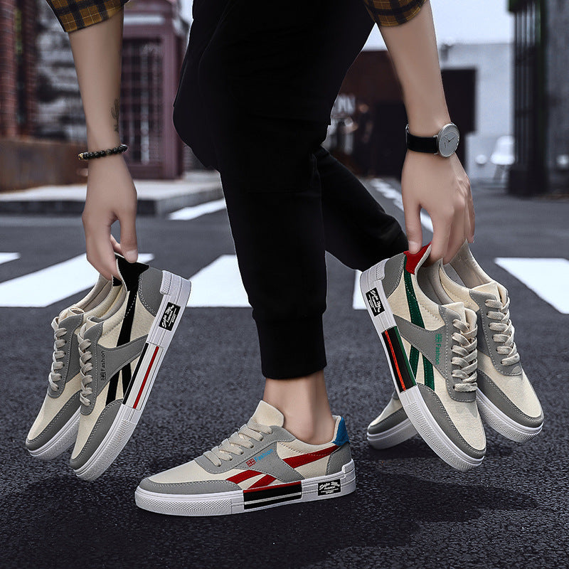 Zapatillas de lona casuales de tendencia coreana para hombre
