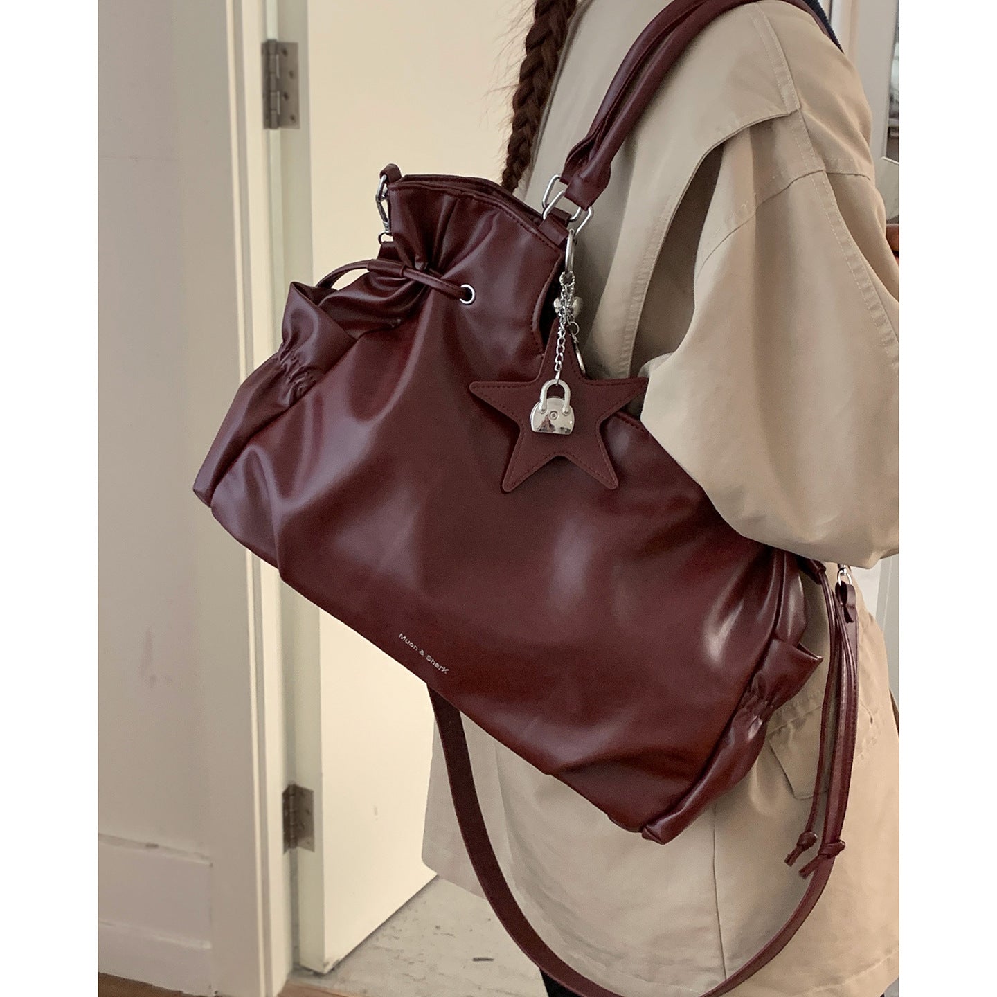 Vintage Biker-style High-capacity Underarm Bag For Women