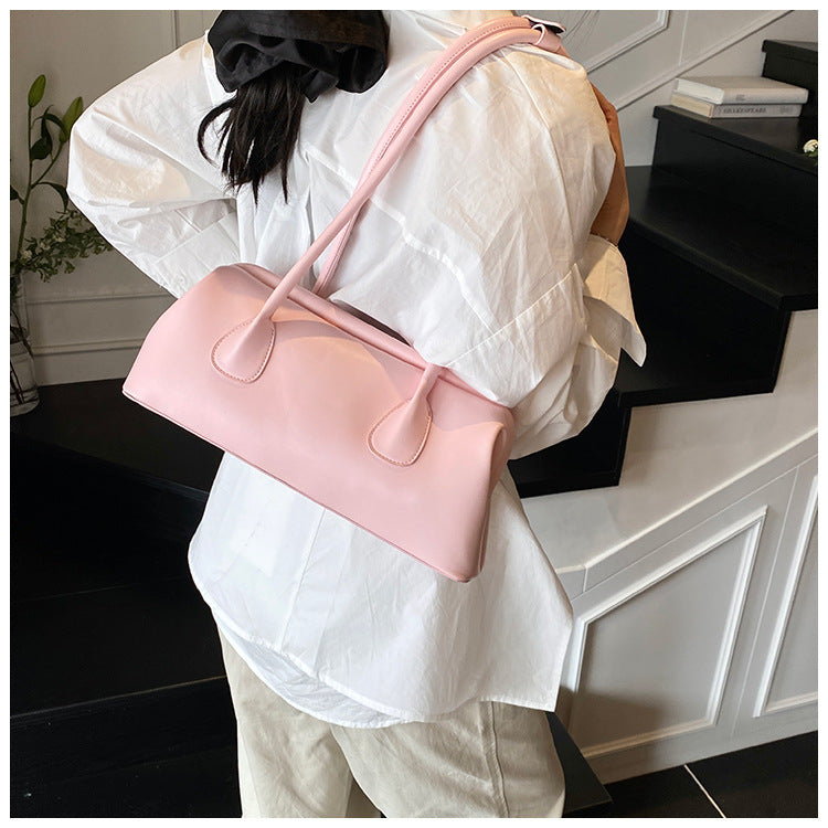 Bolso Baguette de Axila de Alta Gama y Gran Capacidad, Estilo Moderno