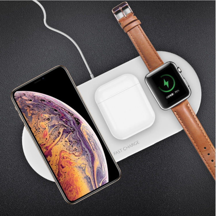 Compatible con Apple, cargador inalámbrico de escritorio para teléfono móvil tres en uno para iWatch