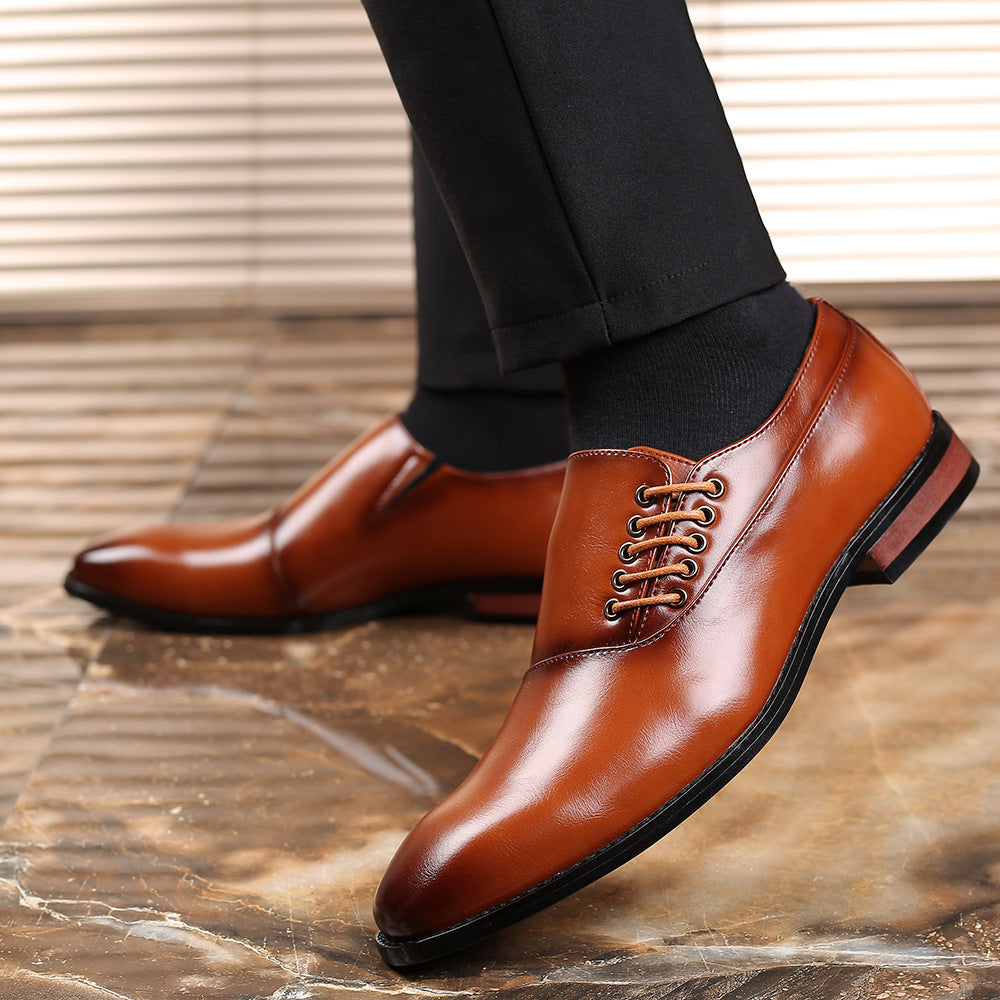 Zapatos de hombre japoneses de punta cuadrada de talla grande