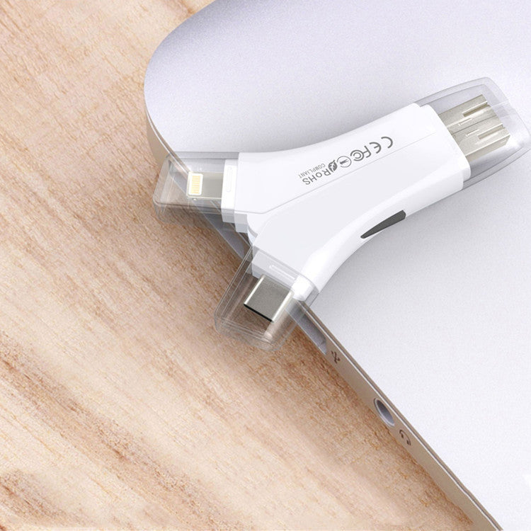 Lector de Tarjetas para Teléfono Móvil TF SD Multifuncional Cuatro en Uno Universal