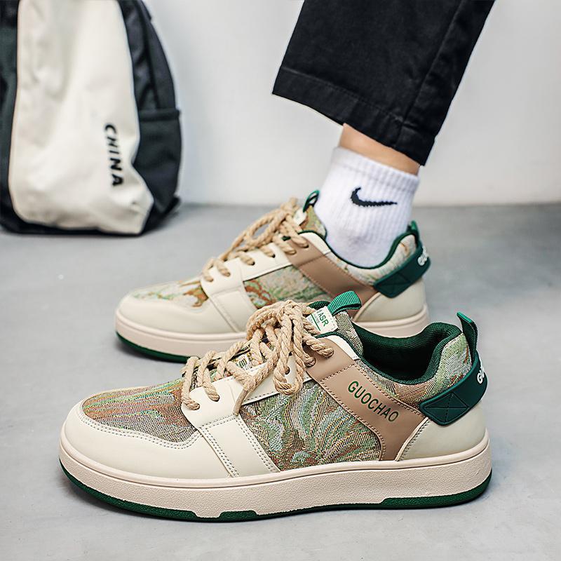Zapatillas de hombre de otoño y verano con diseño de nicho, deportivas, informales, versátiles, para estudiantes, nuevas zapatillas deportivas con pintura al óleo