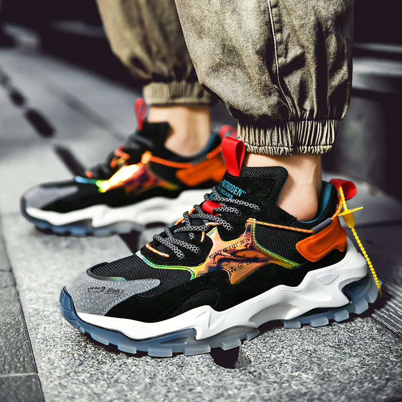 Zapatillas deportivas casuales de papá a juego con el color