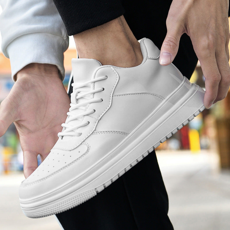 Zapatillas bajas blancas de estilo coreano informales para hombre