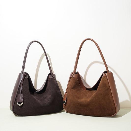 Versatile Genuine Leather Tote Bag Crafted From Matte Cowhide