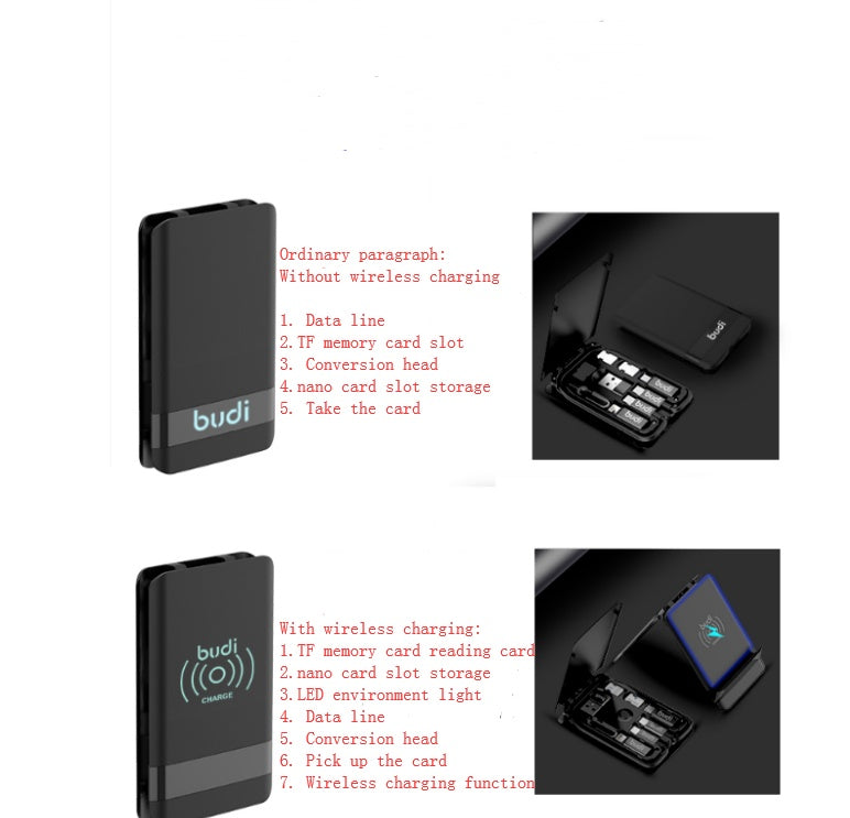 Compatible con Apple, paquete de tarjetas con cabezal de conversión de línea de datos multifunción
