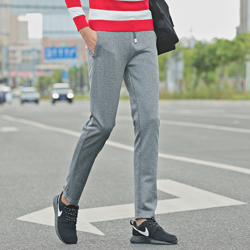 spring and autumn men's casual trousers Korean pants fast dry student sports pants male trousers straight tube autumn pants