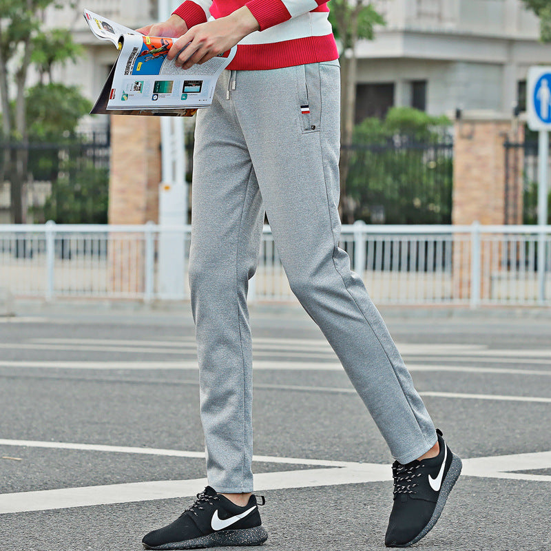 spring and autumn men's casual trousers Korean pants fast dry student sports pants male trousers straight tube autumn pants