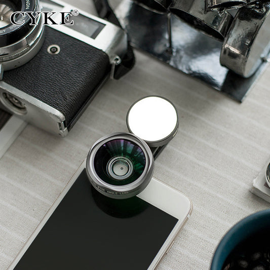 The new external generic mobile phone camera lens wide-angle colorful lights on the beauty of self artifact