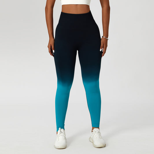 Pantalones ajustados deportivos de cintura alta para exteriores Gradient Fitness