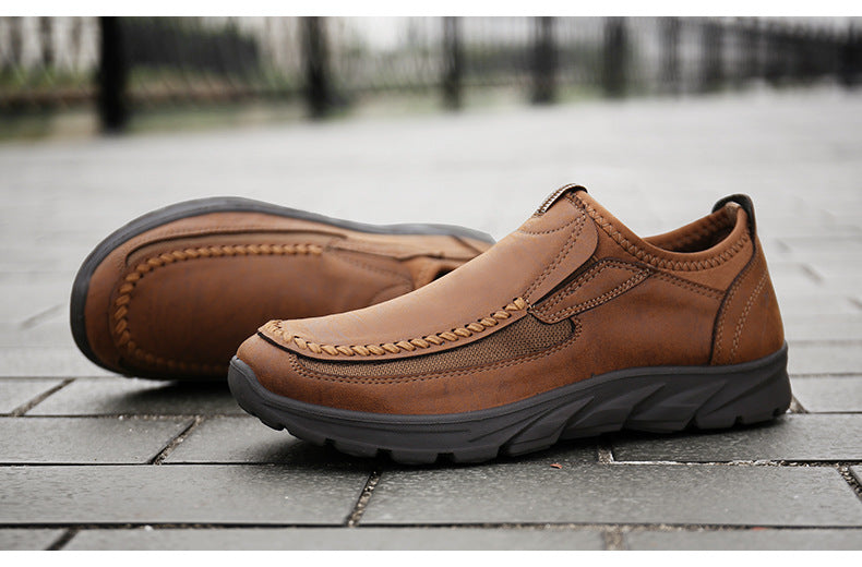Nuevos zapatos casuales de hombre con puntera redonda