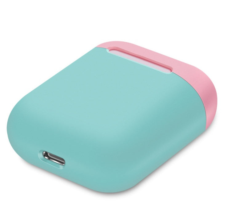 Compatible con Apple, funda protectora adecuada para la carcasa de protección de la caja de carga de auriculares inalámbricos Bluetooth, funda de silicona antiporatable