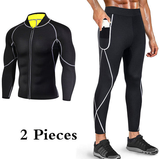Traje de sauna de yoga y fitness deportivo de running para hombre
