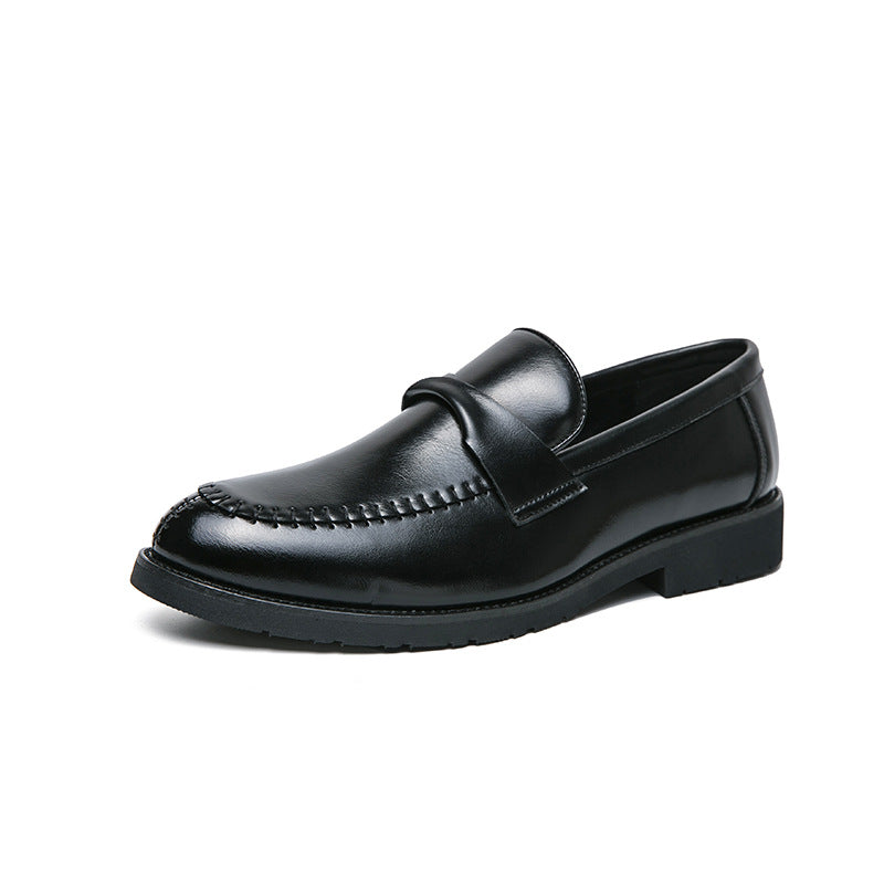 Zapatos de cuero informales y elegantes para hombre, estilo británico de negocios